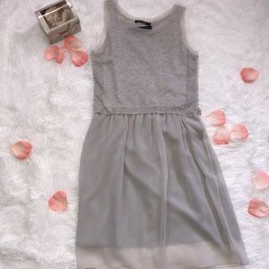 Nic + Zoe gray  casual chiffon dress size XS